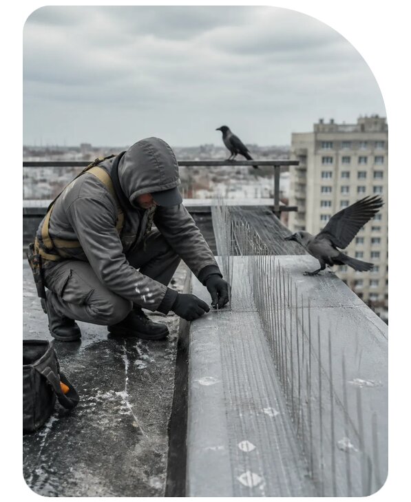 Защита от ворон под ключ в Сегеже по цене от 5203 р. | Сенат-Сгж